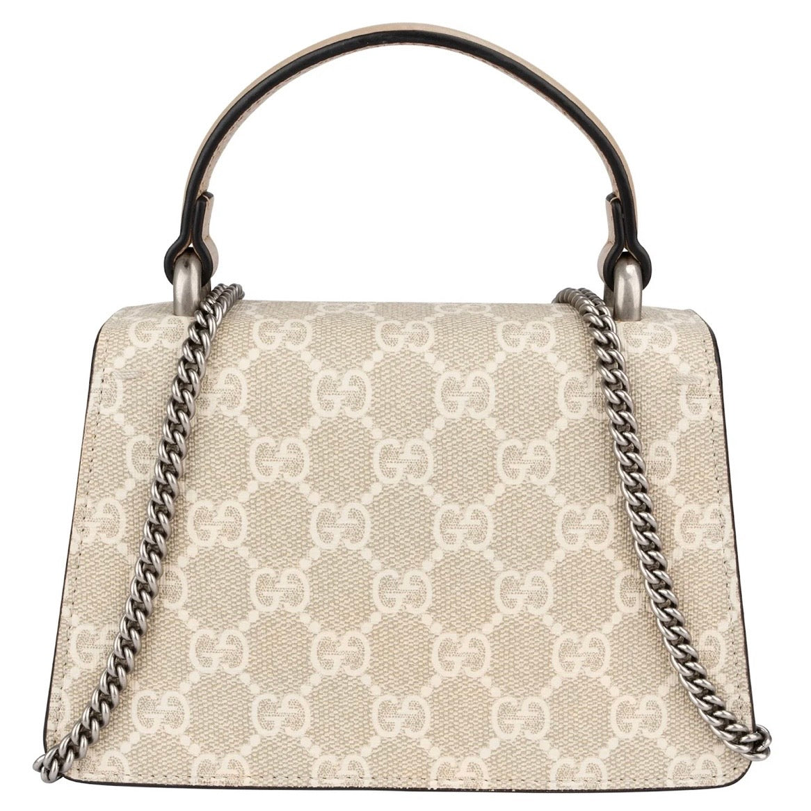 Gucci Monogram GG Supreme Dionysus Super Mini Top Handle Kelly Handbag