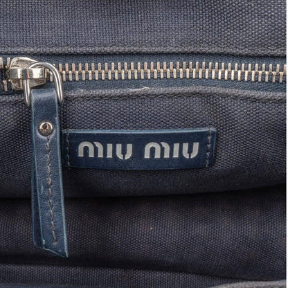 Miu Miu Braided Denim
Bucket Handbag