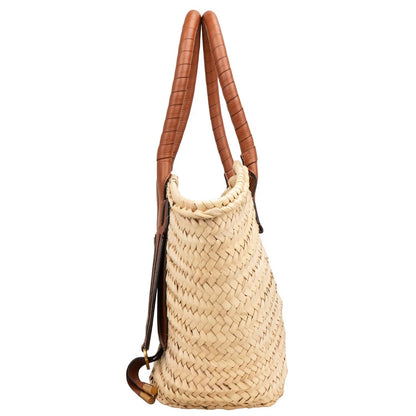 Chloé Marcie Basket Raffia Shoulder Bag