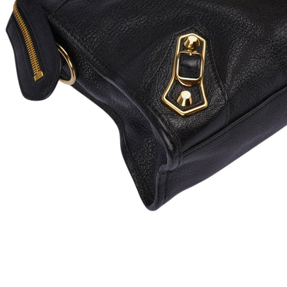Balenciaga Black Leather New Collection City Handbag