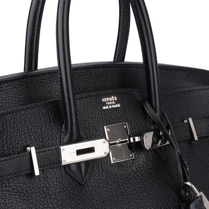 Hermès Noir Togo Leather Palladium Birkin 35 Handbag