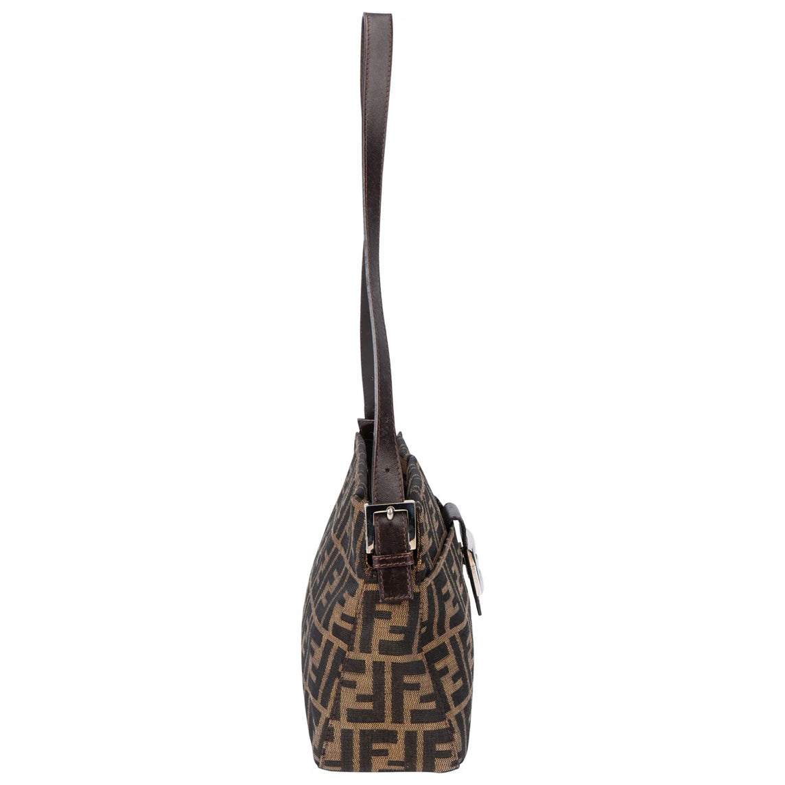 Fendi FF Monogram Baguette Buckle Shoulder Bag