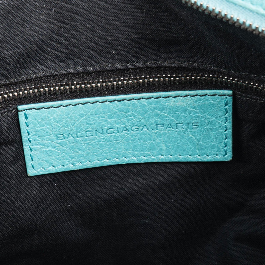 Balenciaga Blue Leather The City Handbag