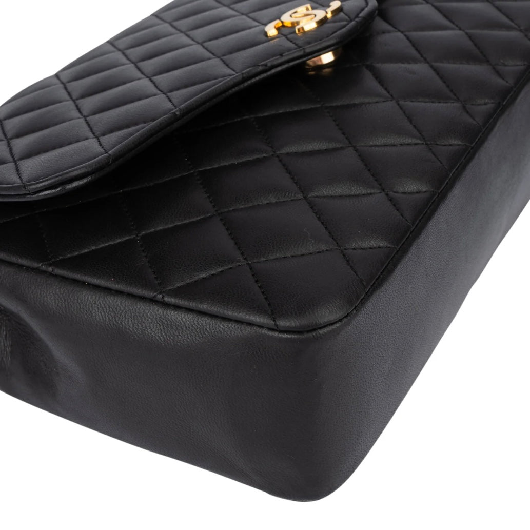 Chanel Quilted Lambskin Single Flap Shoulder Bag