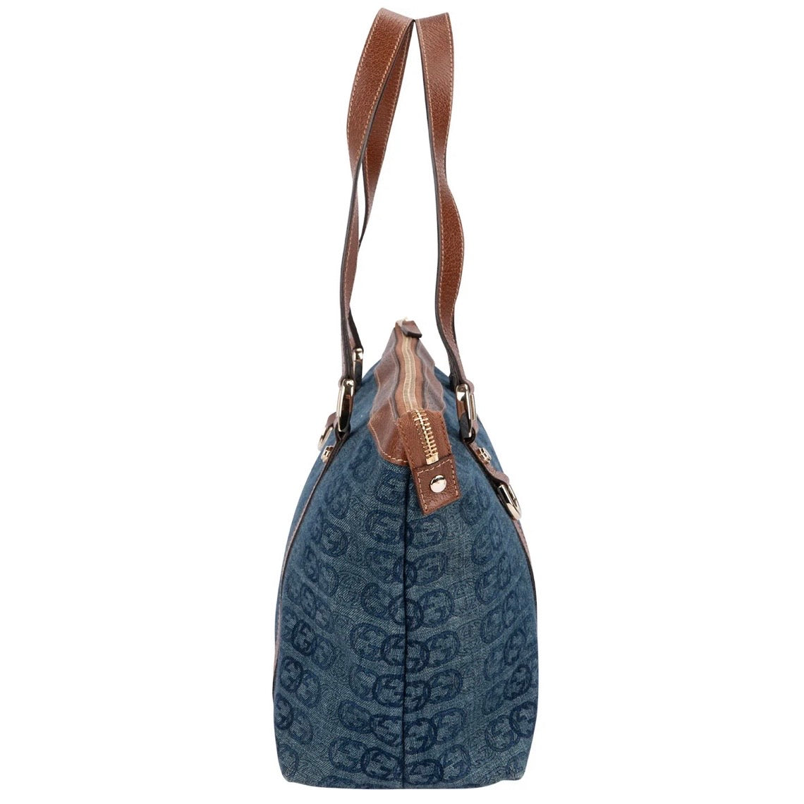 Gucci Monogram GG Denim Tote Abbey Handbag