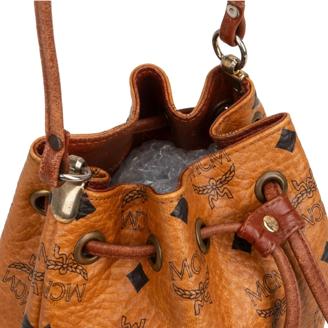 MCM Monogram Visetos Drawstring Crossbody Bag