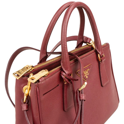 Prada Saffiano Leather Small Galleria Handbag