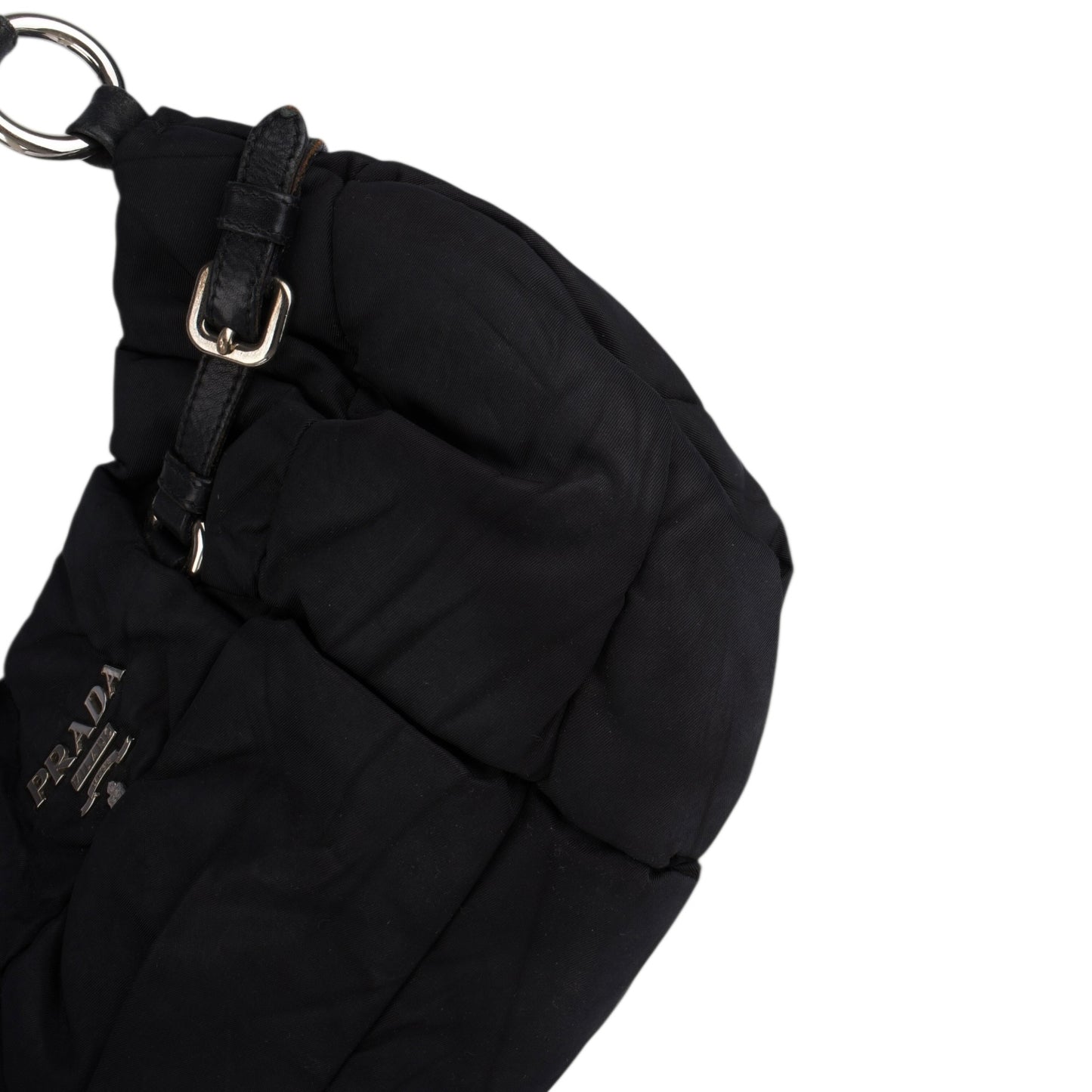 Prada Black Nylon Puffer Shoulder Bag