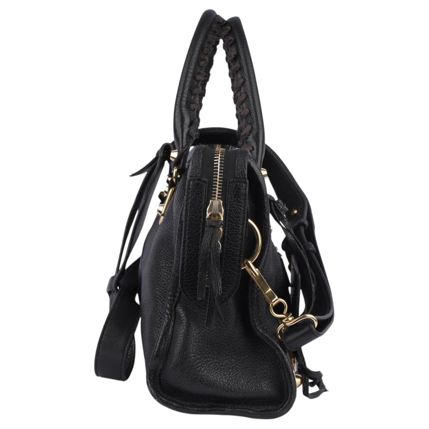 Balenciaga Black Leather City Handbag