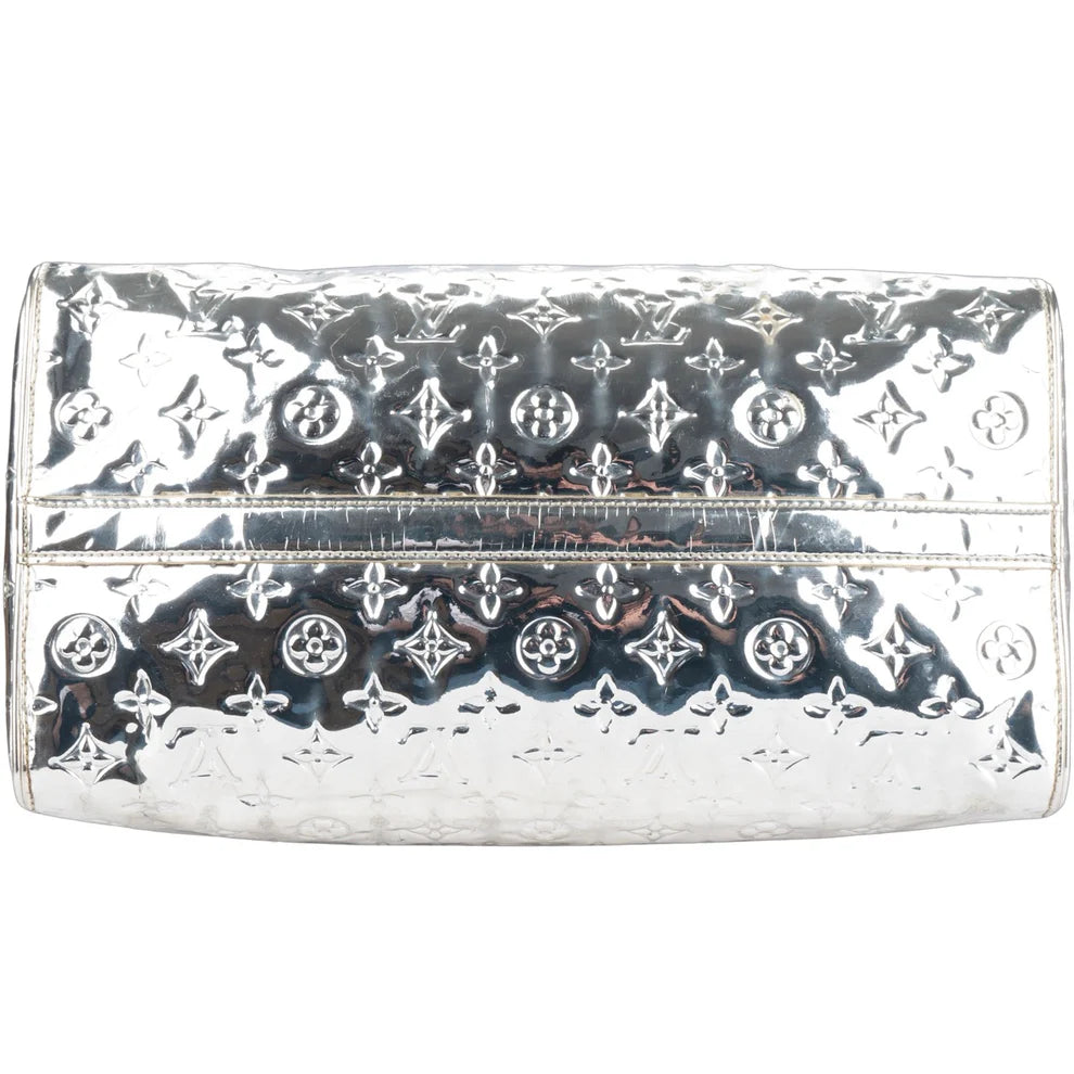 Louis Vuitton Silver Mirror Monogram Edition Speedy 35