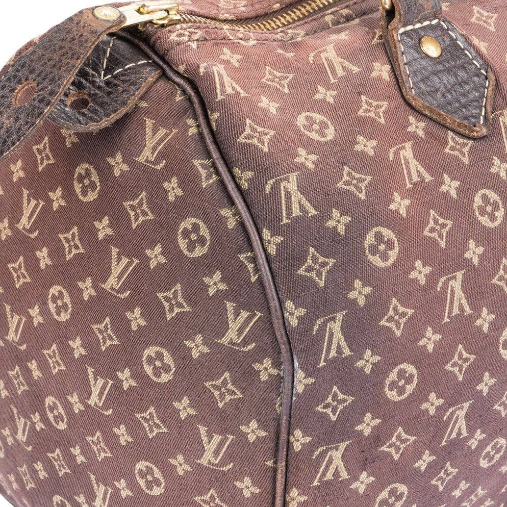 Louis Vuitton Mini Lin Denim Monogram Speedy 30 Handbag