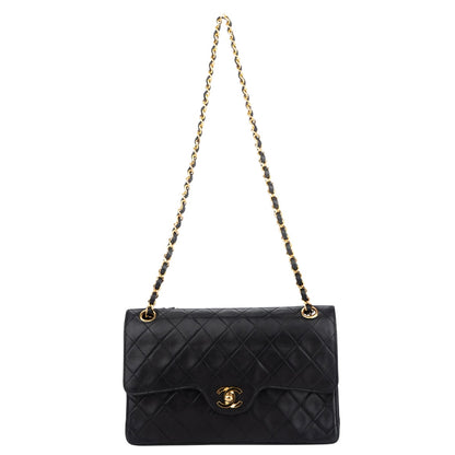 Chanel Quilted Lambskin 24K Gold Medium Double Flap Crossbody Bag