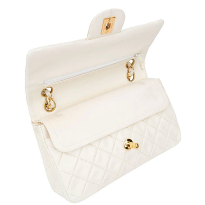 Chanel Quilted Lambskin 24K Small Double Flap Crossbody Bag