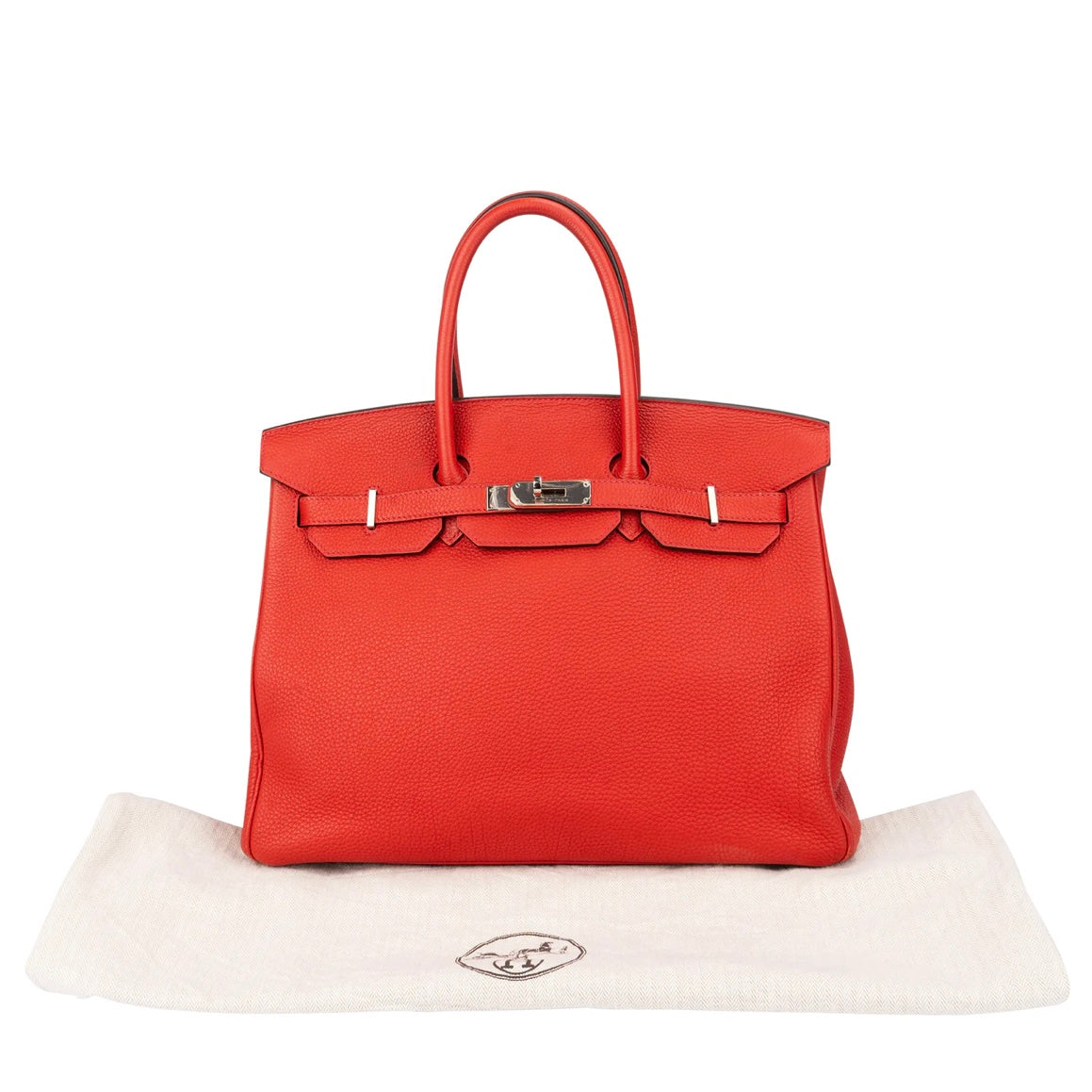Hermès Rouge Togo Leather Birkin 35 Handbag