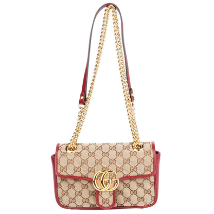 Gucci Quilted GG Monogram Marmont Mini Crossbody Bag