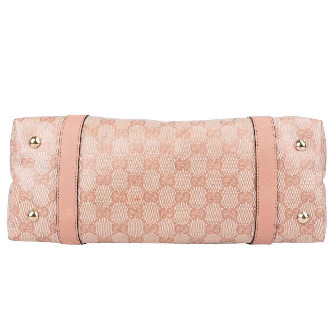Gucci Monogram GG Coated Canvas Pink Abbey Tote Shoulder Bag