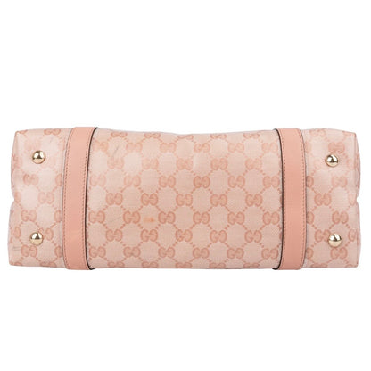 Gucci Monogram GG Coated Canvas Pink Abbey Tote Shoulder Bag