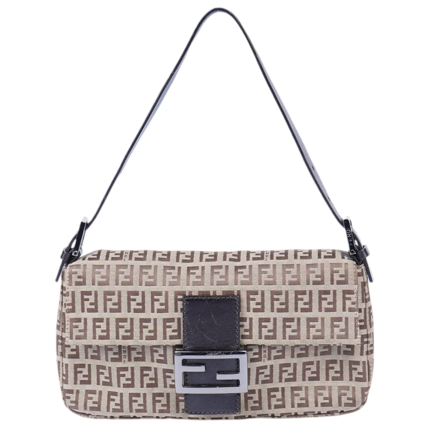 Fendi FF Monogram Baguette Shoulder Bag