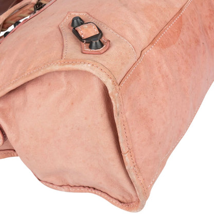 Balenciaga Pink Leather City Handbag