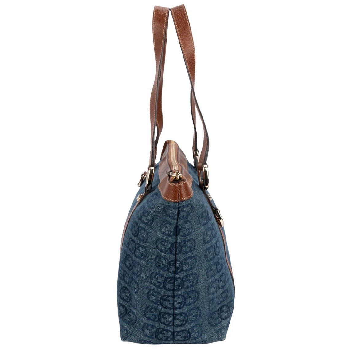 Gucci Monogram GG Denim Tote Abbey Handbag