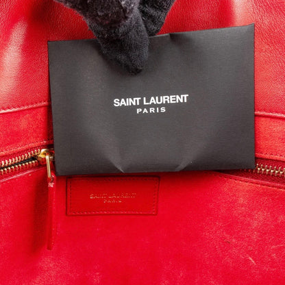 Yves Saint Laurent Red Calfskin Leather Sac de Jour Handbag