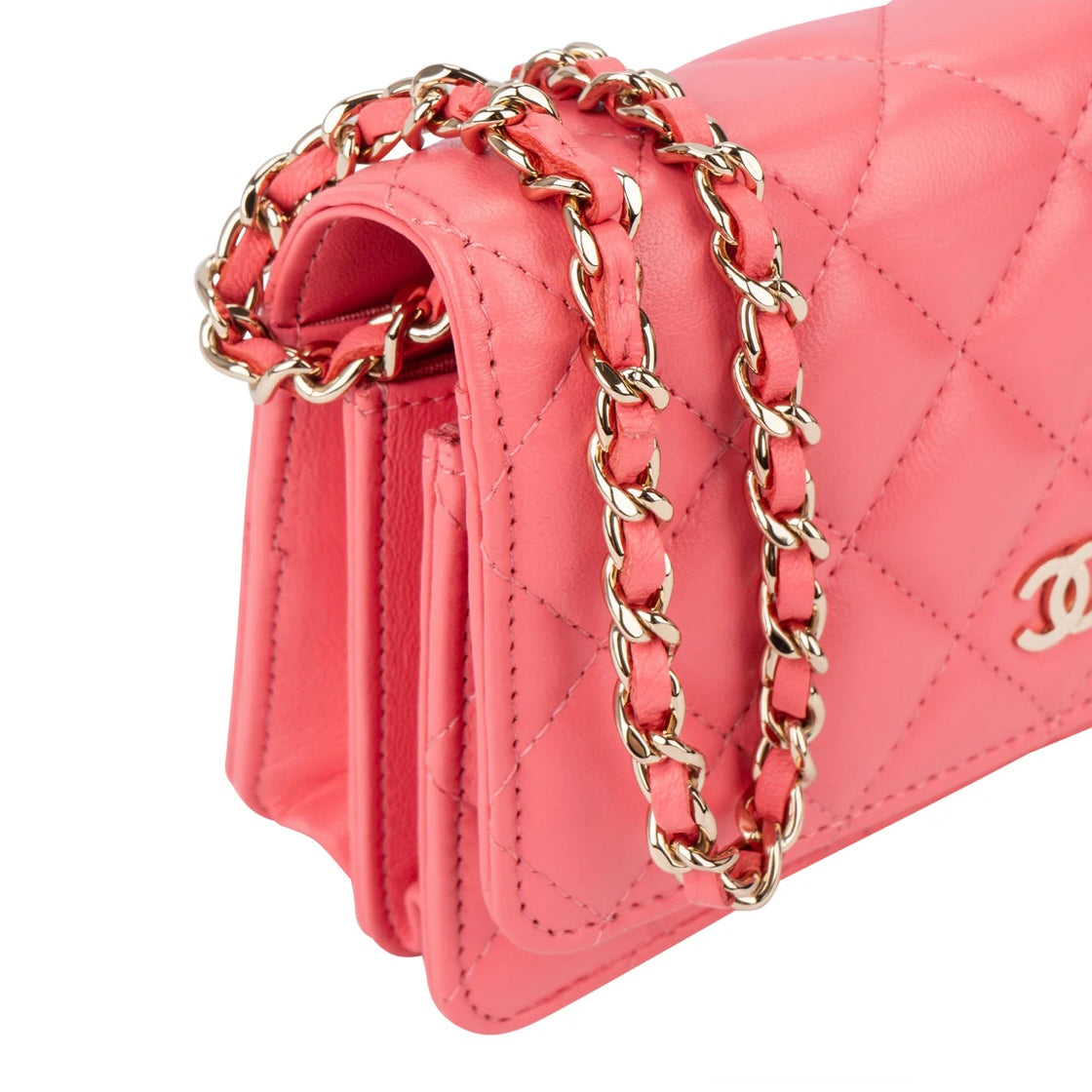 Chanel Quilted Lambskin Wallet On Chain Crossbody Bag
