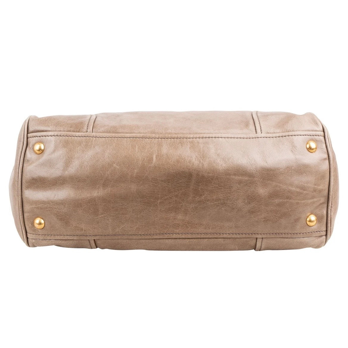 Prada Vitello Shine Leather Bauletto Handbag