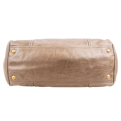 Prada Vitello Shine Leather Bauletto Handbag