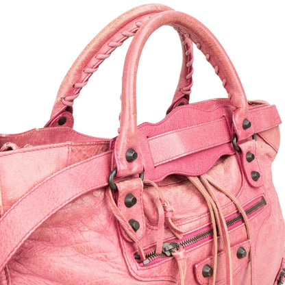 Balenciaga Pink Leather Classic City Handbag