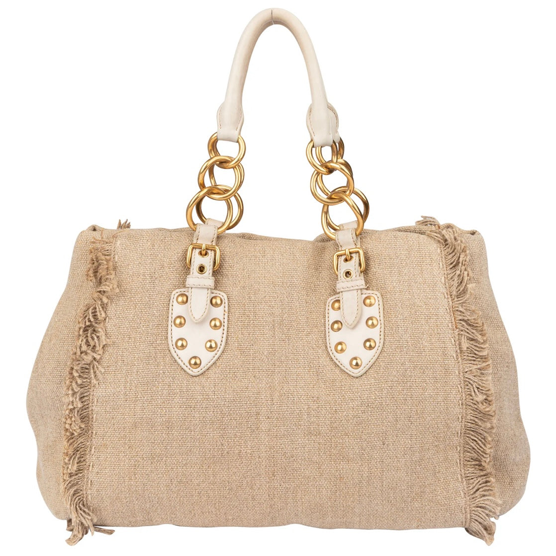 Miu Miu Classic Jute Handbag