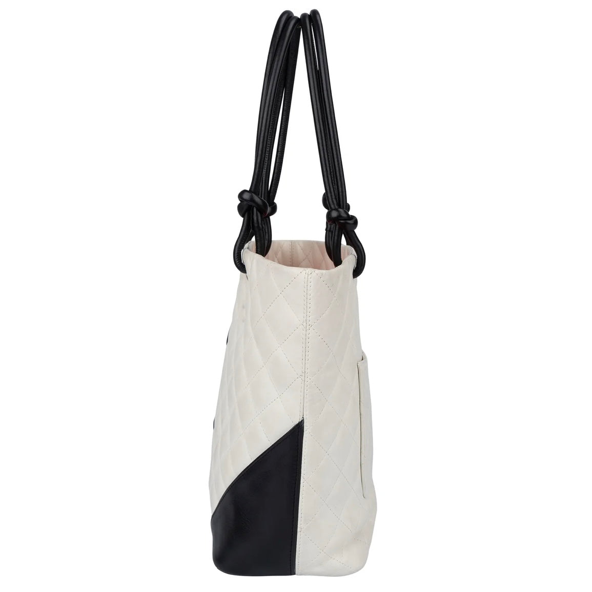 Chanel Quilted Bicolor Lambskin Cambon Handbag