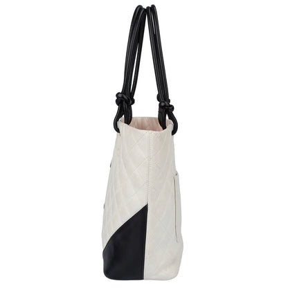 Chanel Quilted Bicolor Lambskin Cambon Handbag