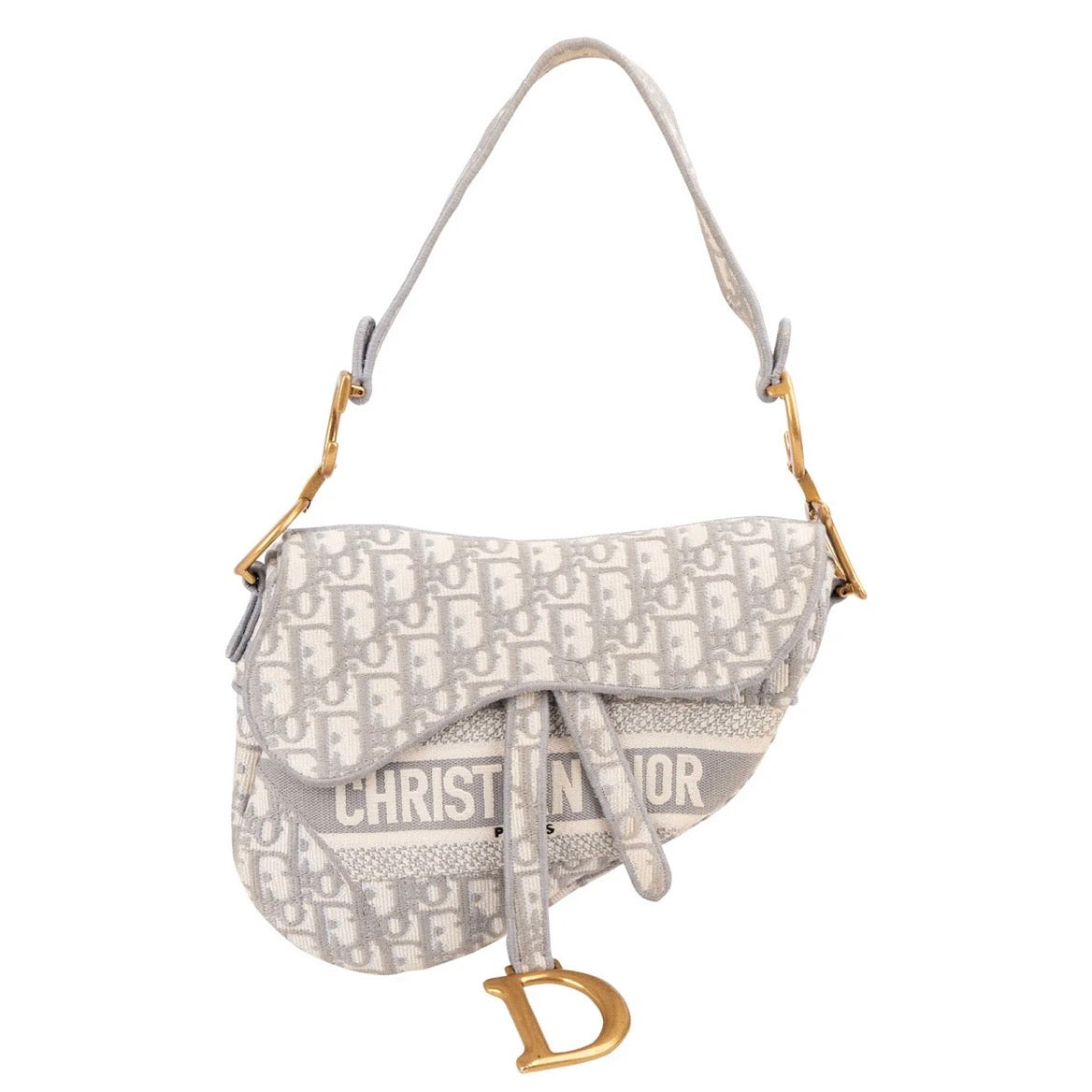 Dior Oblique Trotter Monogram Jacquard Saddle Shoulder Bag