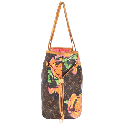 Louis Vuitton Monogram Canvas Limited Roses Neverfull MM Shoulder Bag