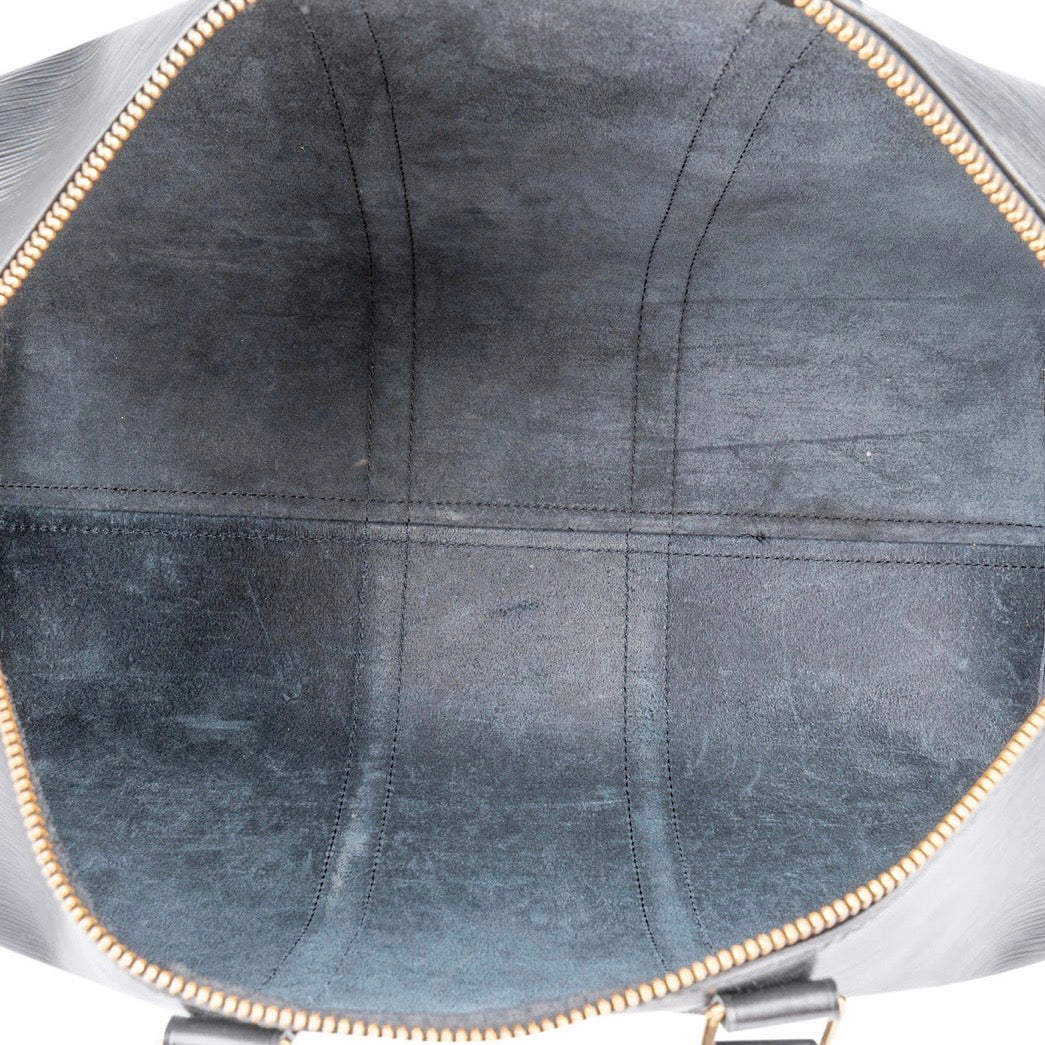 Louis Vuitton Noir Epi Leather Keepall 45 Travel Bag