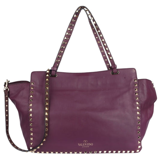 Valentino Garavani Vitello Leather Rockstud Tote Bag