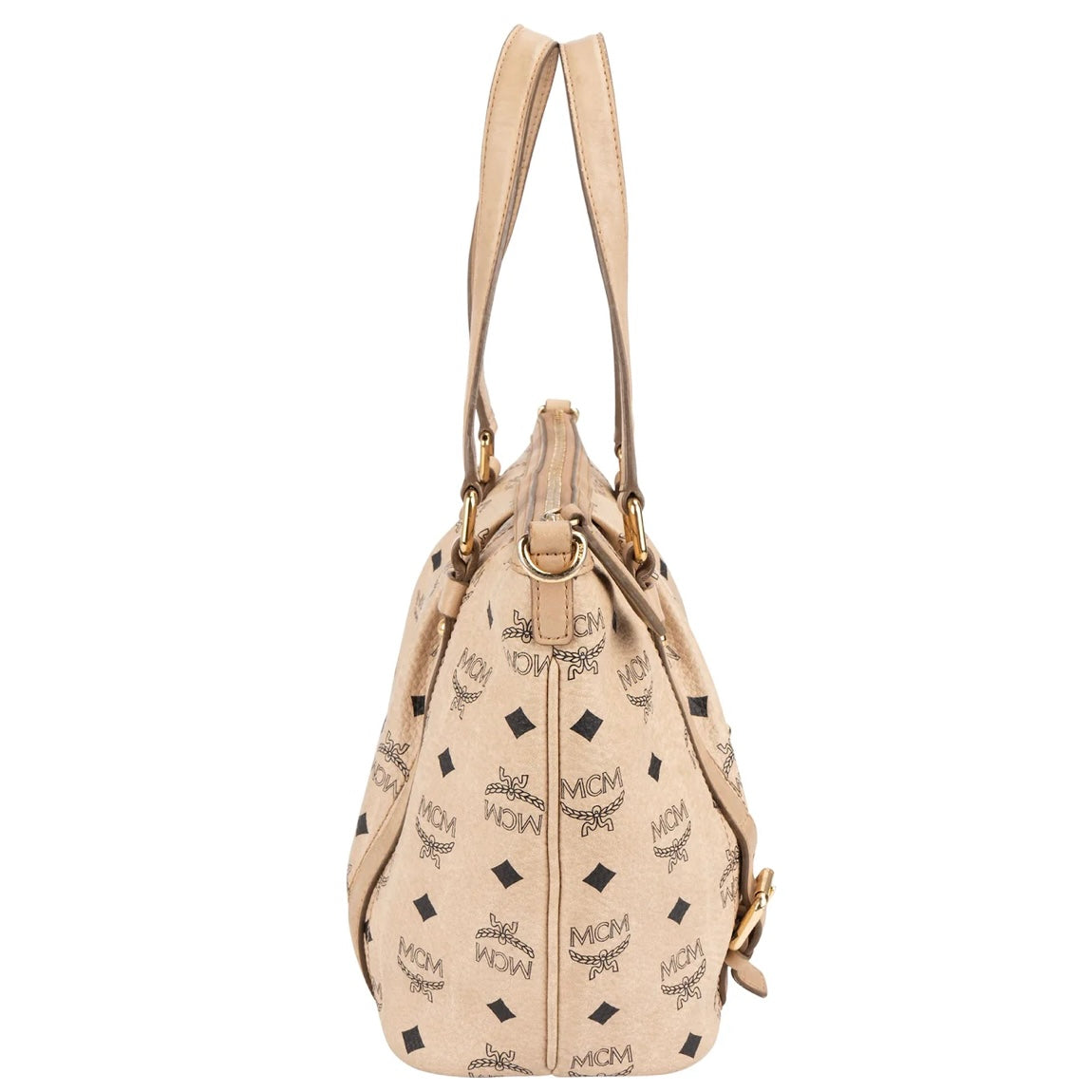 MCM Monogram Visetos Satchel Handbag