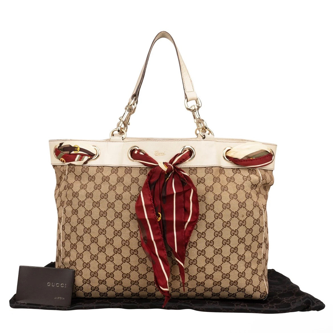 Gucci Monogram GG Canvas Joy Positano Scarf Shoulder Bag