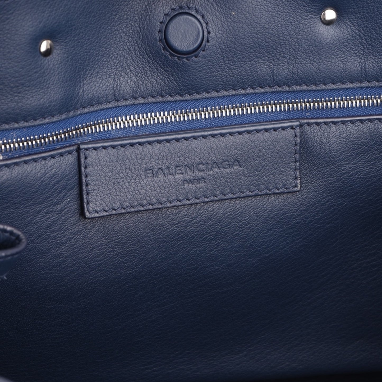 Balenciaga Blue Leather Paper Handbag