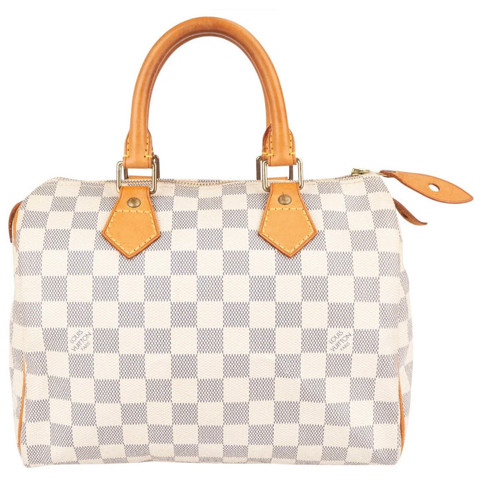 Louis Vuitton Monogram Damier Azur Canvas Speedy 25 Handbag