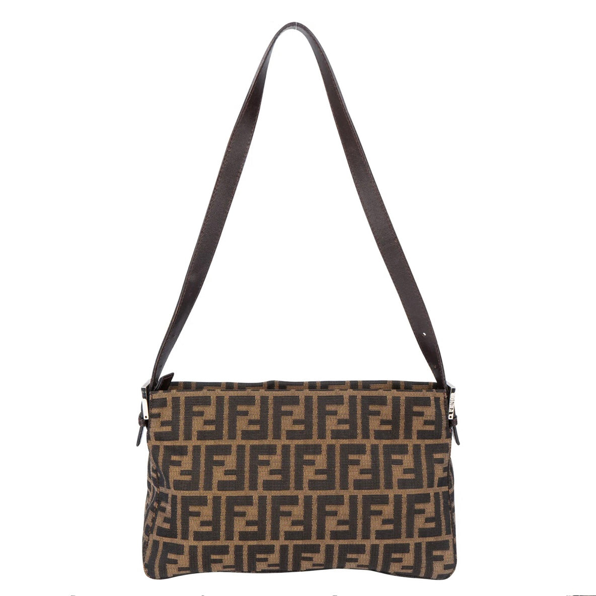 Fendi FF Monogram Baguette Buckle Shoulder Bag