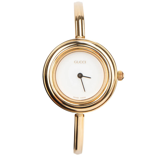 Gucci Gold Tone Multicolor Bezel Women Watch