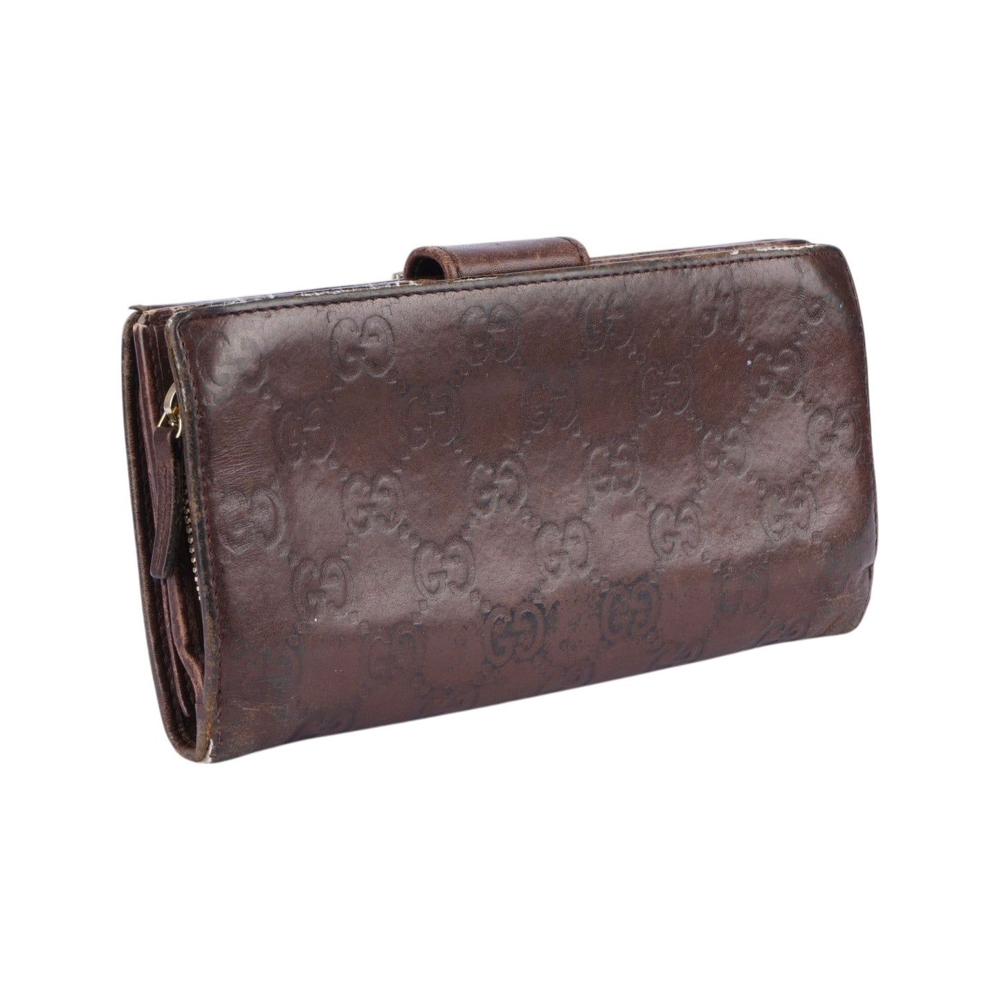 Gucci Engraved GG Logo Long Wallet