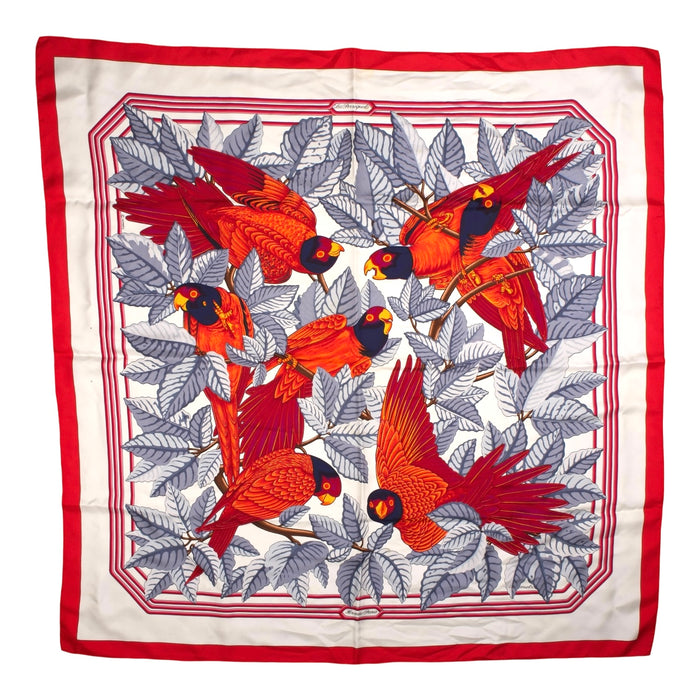 Hermes Los Perroquets Silk 90 Scarf Touch