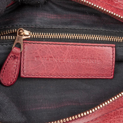 Balenciaga Red Leather Classic City Handbag