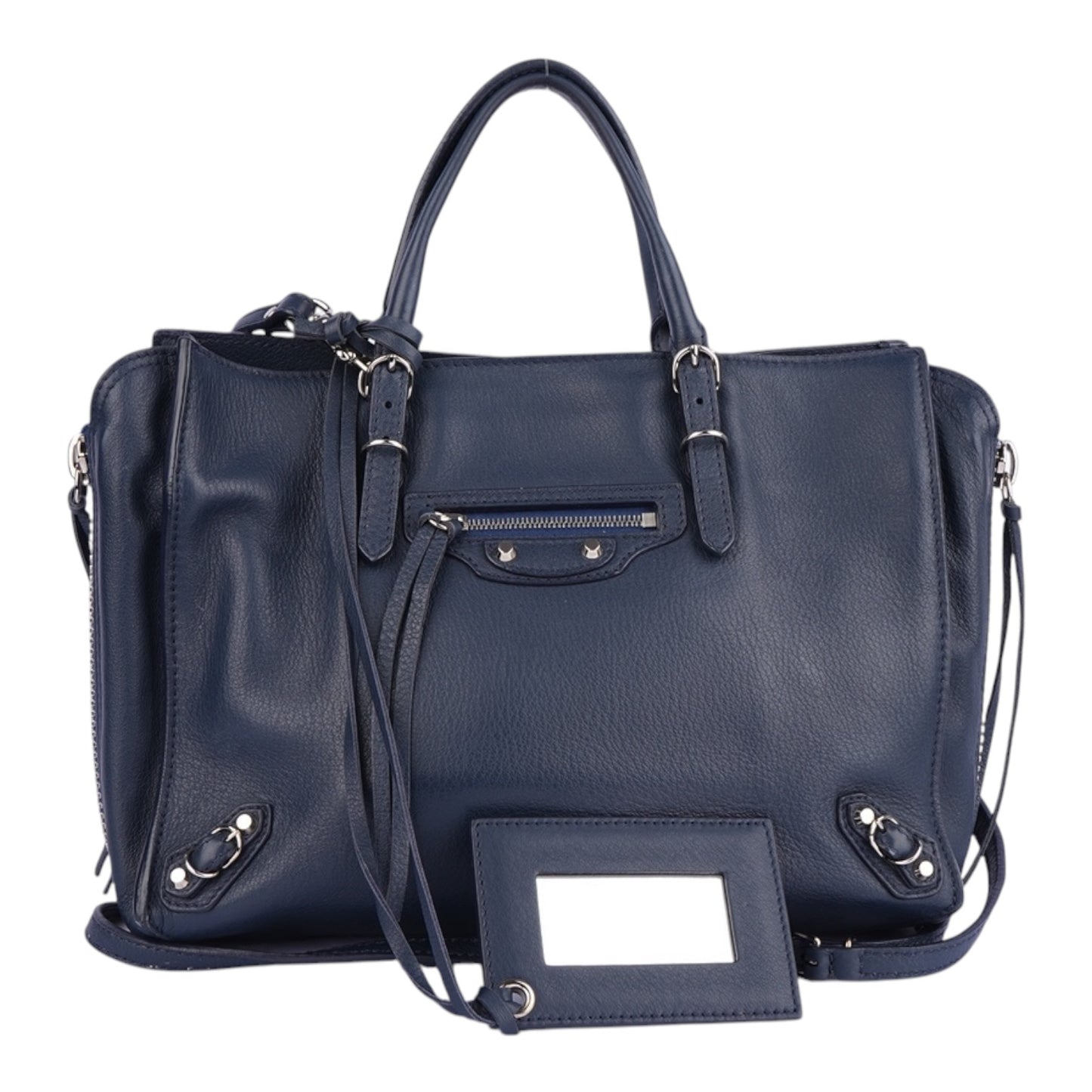 Balenciaga Blue Leather Paper Handbag