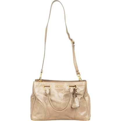 Miu Miu Vitello Lux Leather Handbag