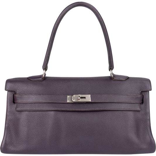 Hermès Raisin Clemence Leather Kelly 40 JPG Shoulder Bag