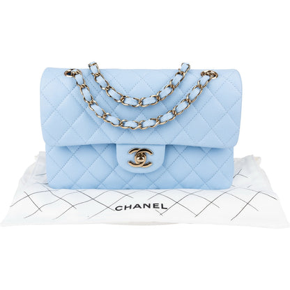 Chanel Quilted Caviar Leather Small Double Flap Shoulder Bag
