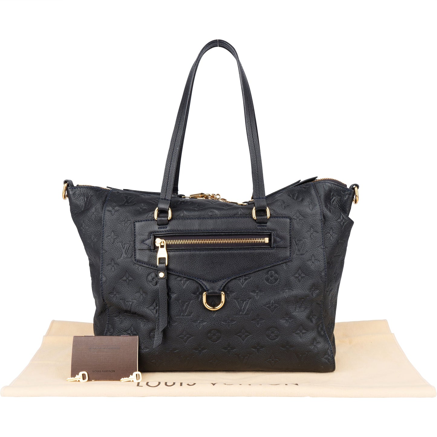 Louis Vuitton Blue Leather Monogram Empreinte Lumineuse PM Handbag